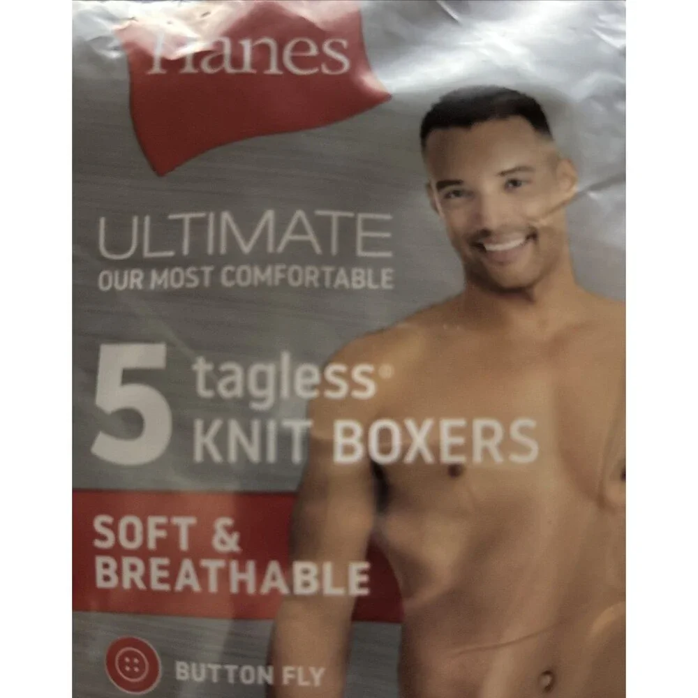 Hanes Ultimate Boxers Shorts Tagless Men's 5 pack Classic Soft Cool Comfort Sz S